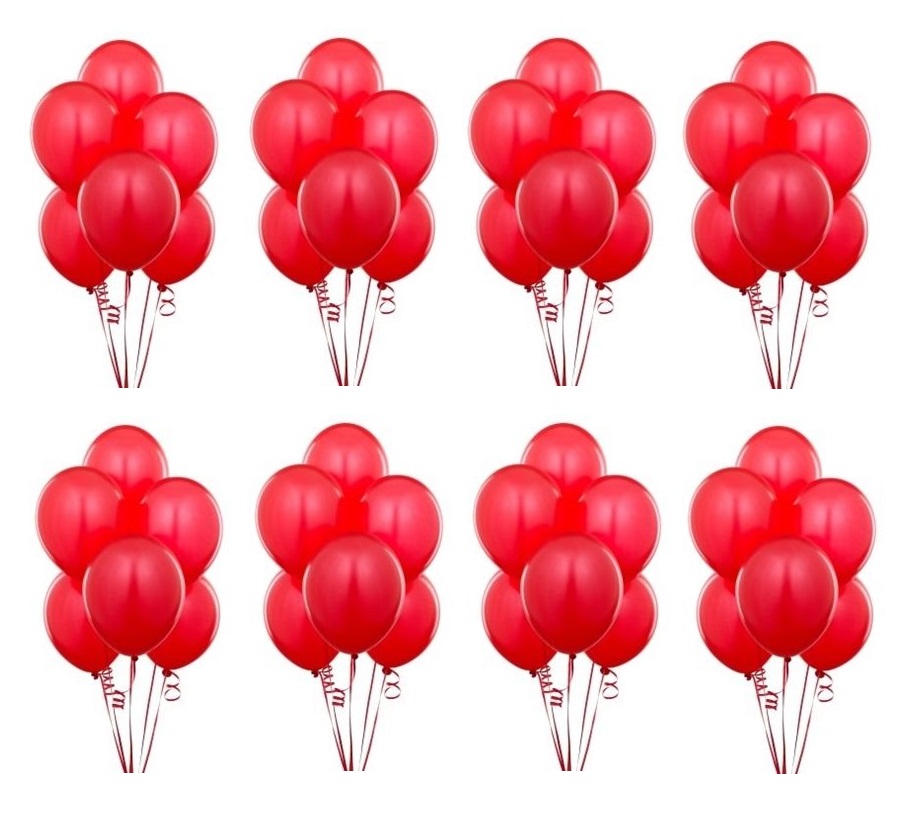 Kırmızı Metalik Sedefli Lateks Balon 100 Adet