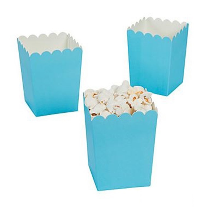Mavi Düz Popcorn Kutusu