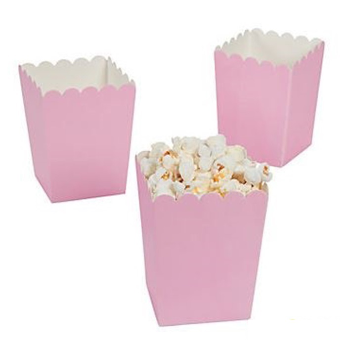 Pembe Düz Popcorn Kutusu