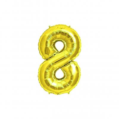 8 Rakam Gold Folyo Balon 40 cm