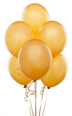 Altın Gold Metalik Sedefli Lateks Balon 5 Adet