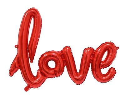 Love Yazılı Kırmızı Folyo Balon