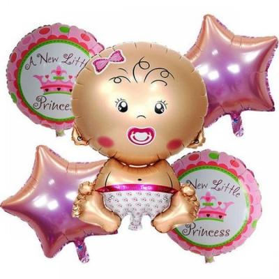 Pembe Kız Bebek Temalı Folyo Balon Seti