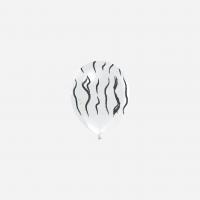 Safari Beyaz Zebra Desenli Lateks Balon 10 Adet
