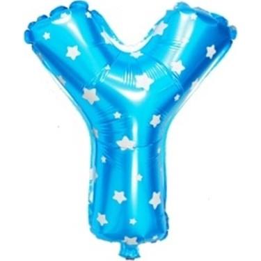 Y Mavi Yıldızlı Folyo Balon 60cm