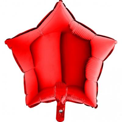 Yıldız Kırmızı Folyo Balon - 55 cm