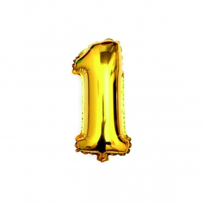 1 Rakam Gold Folyo Balon 40 cm