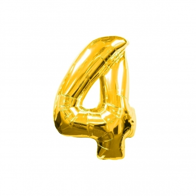 4 Rakam Gold Folyo Balon 40 cm
