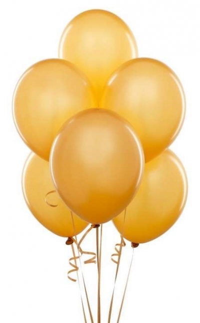 Altın Gold Metalik Sedefli Lateks Balon 5 Adet