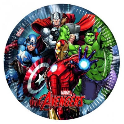 Avengers Power Temalı Karton Tabak - 8 Adet