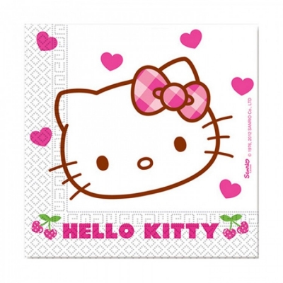 Hello Kitty Temalı Peçete 20 Adet