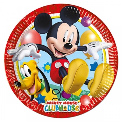Mickey Mouse Temalı Tabak 8 adet 23 cm