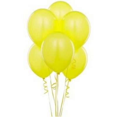 Sarı Metalik Sedefli Lateks Balon 5 Adet