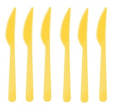 Sarı Plastik Bıçak 25'li