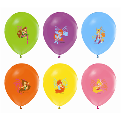 Winx Temalı Baskılı Balon - 10 Adet