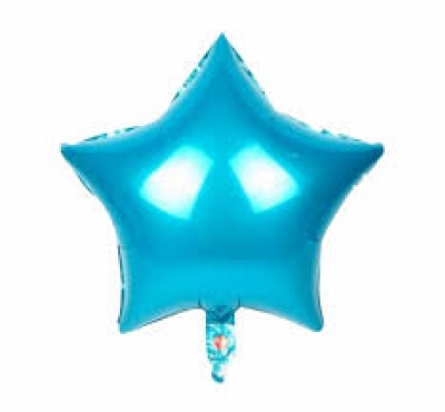 Yıldız Açık Mavi Folyo Balon - 40 cm